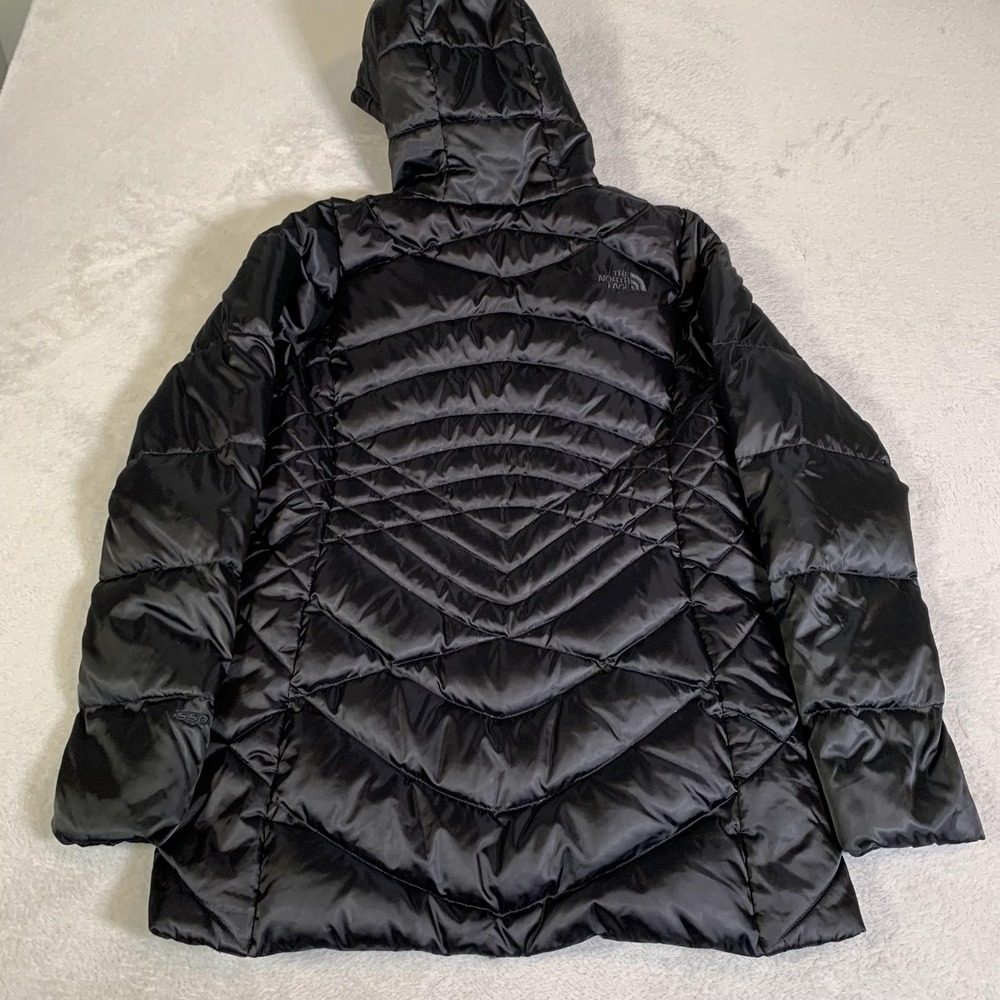 The North Face Jacket Womens Medium Black 550 Down Hooded Puffer Quilted Warm - Picture 12 of 14